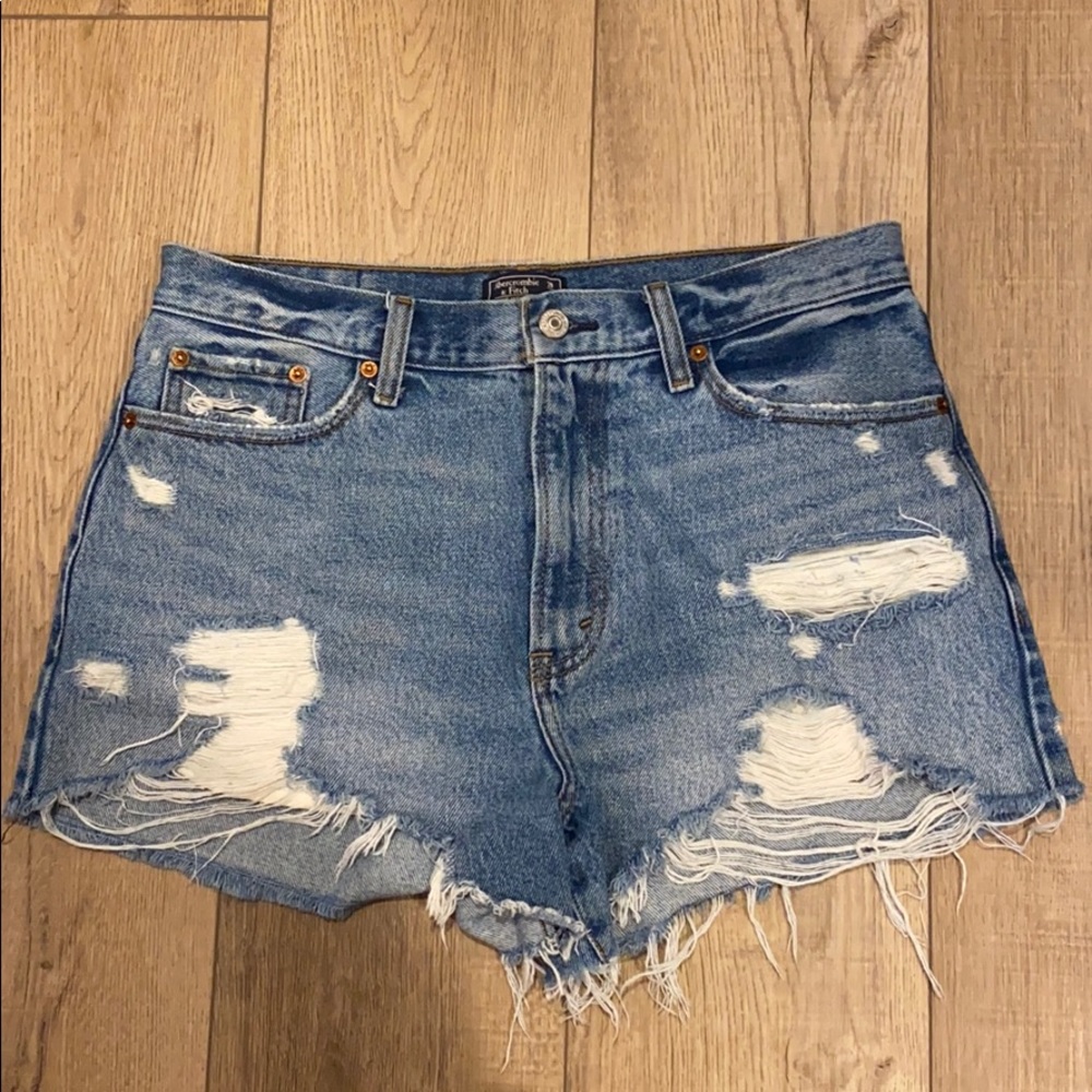 Abercrombie High Rise Jean Shorts